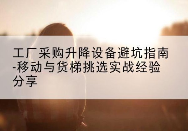 鄢陵移动式升降机怎么选-工厂采购升降设备避坑指南-移动与货梯挑选实战经验分享